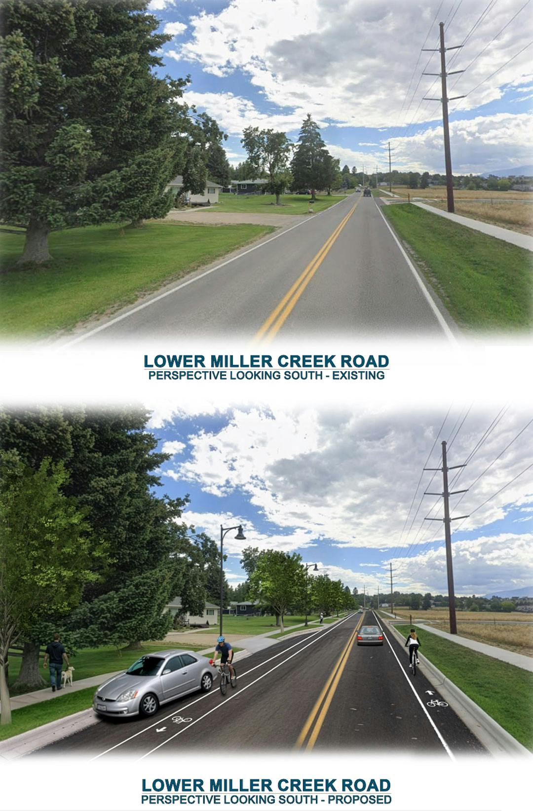 Perspective Rendering of Lower Miller Creek Road