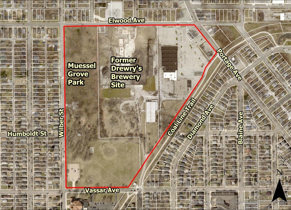 Drewrys location on Portage and Elwood