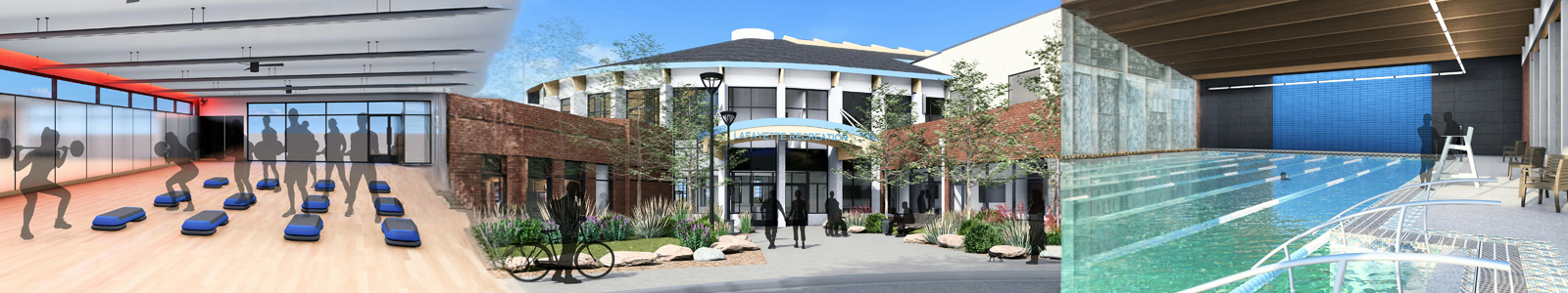 Concept images for the renovated Recreation Center