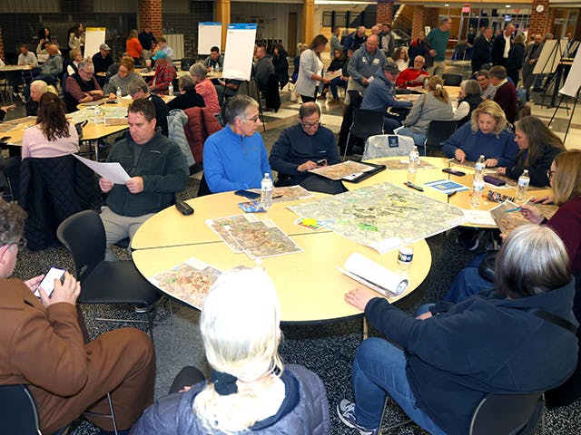 Community Members at the Vint Hill Corridor Small Area Plan Kickoff Meeting