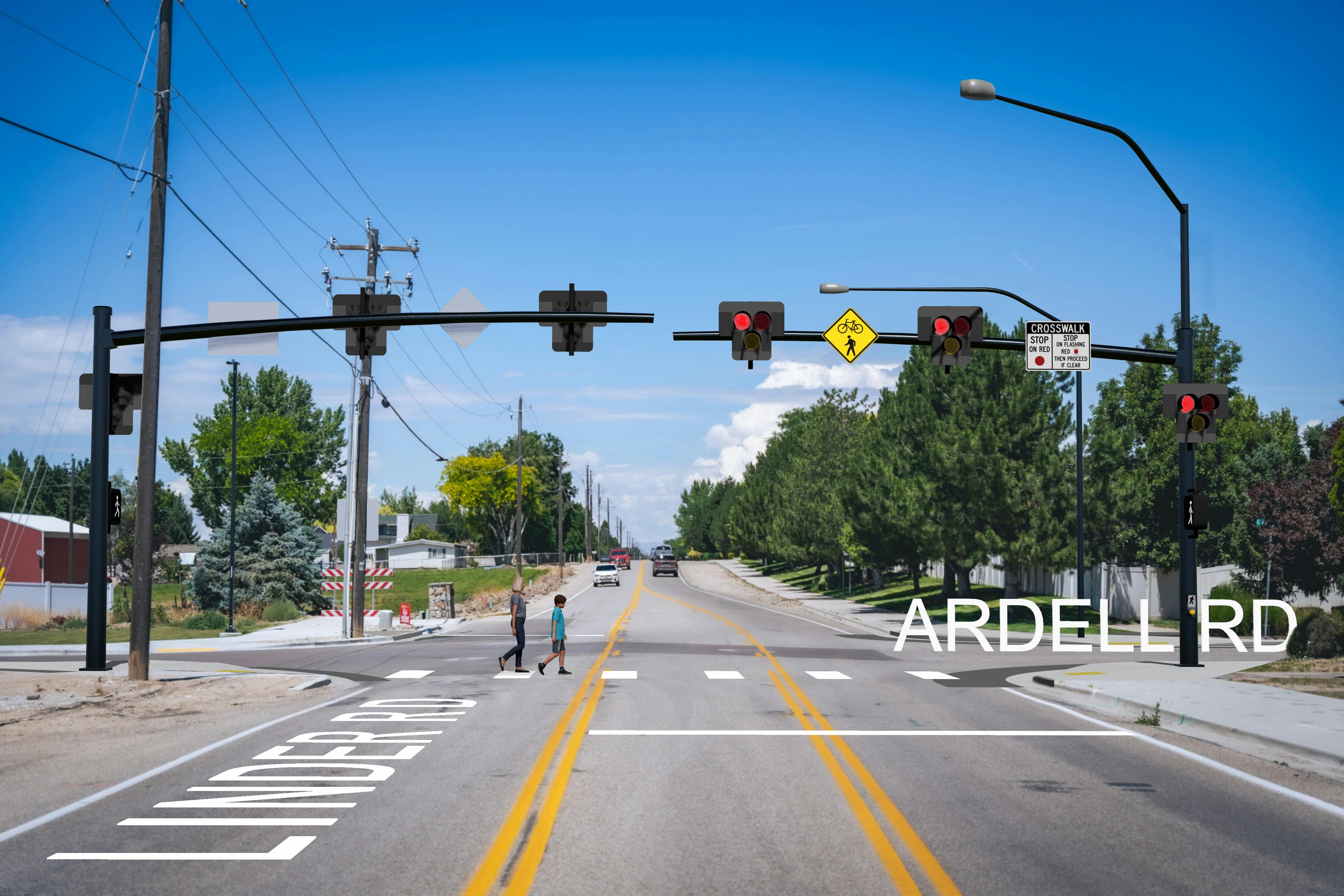 Linder Road and Ardell Road - Pedestrian Hybrid Beacon (PHB)