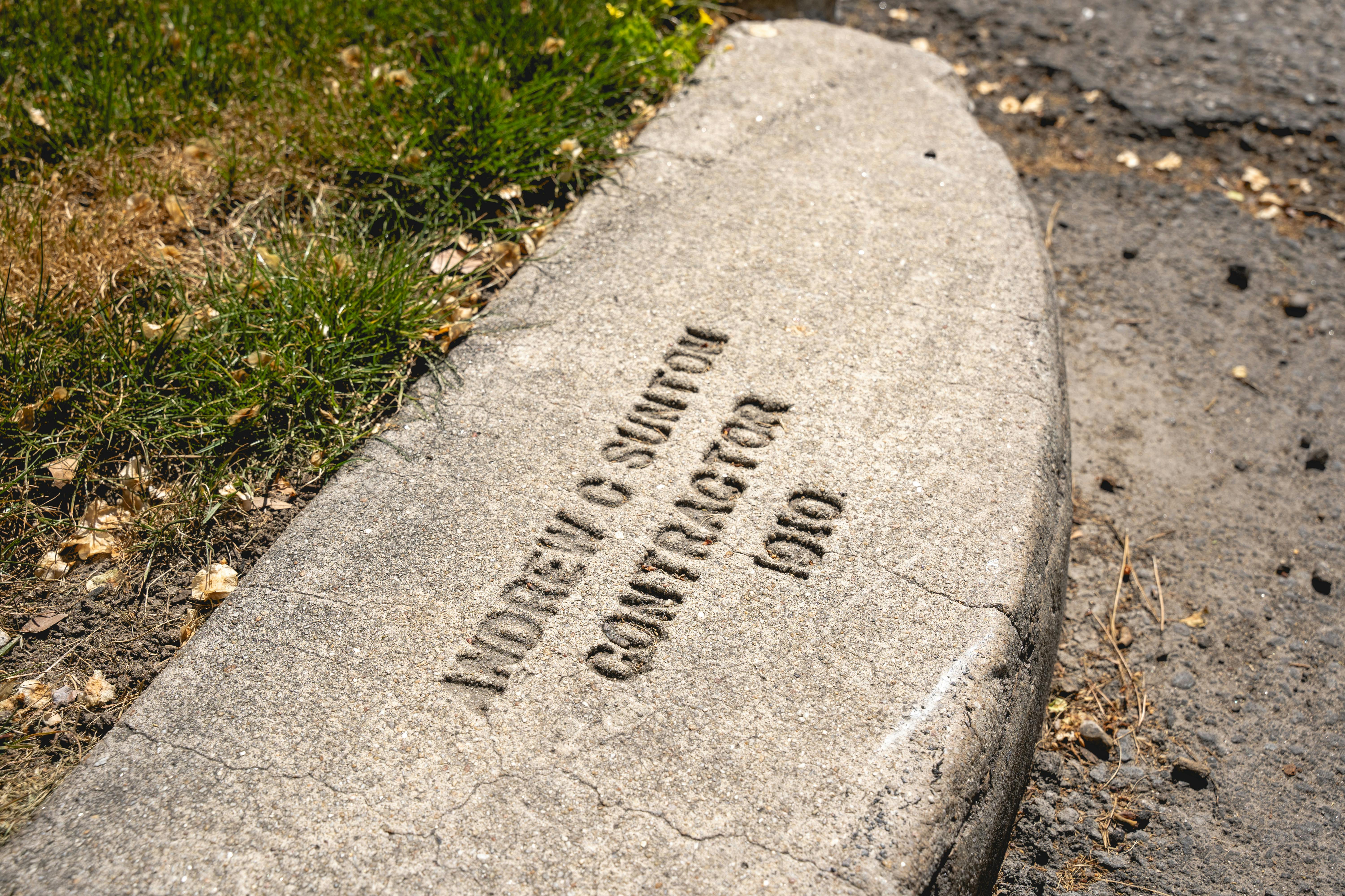 Historic curb marker