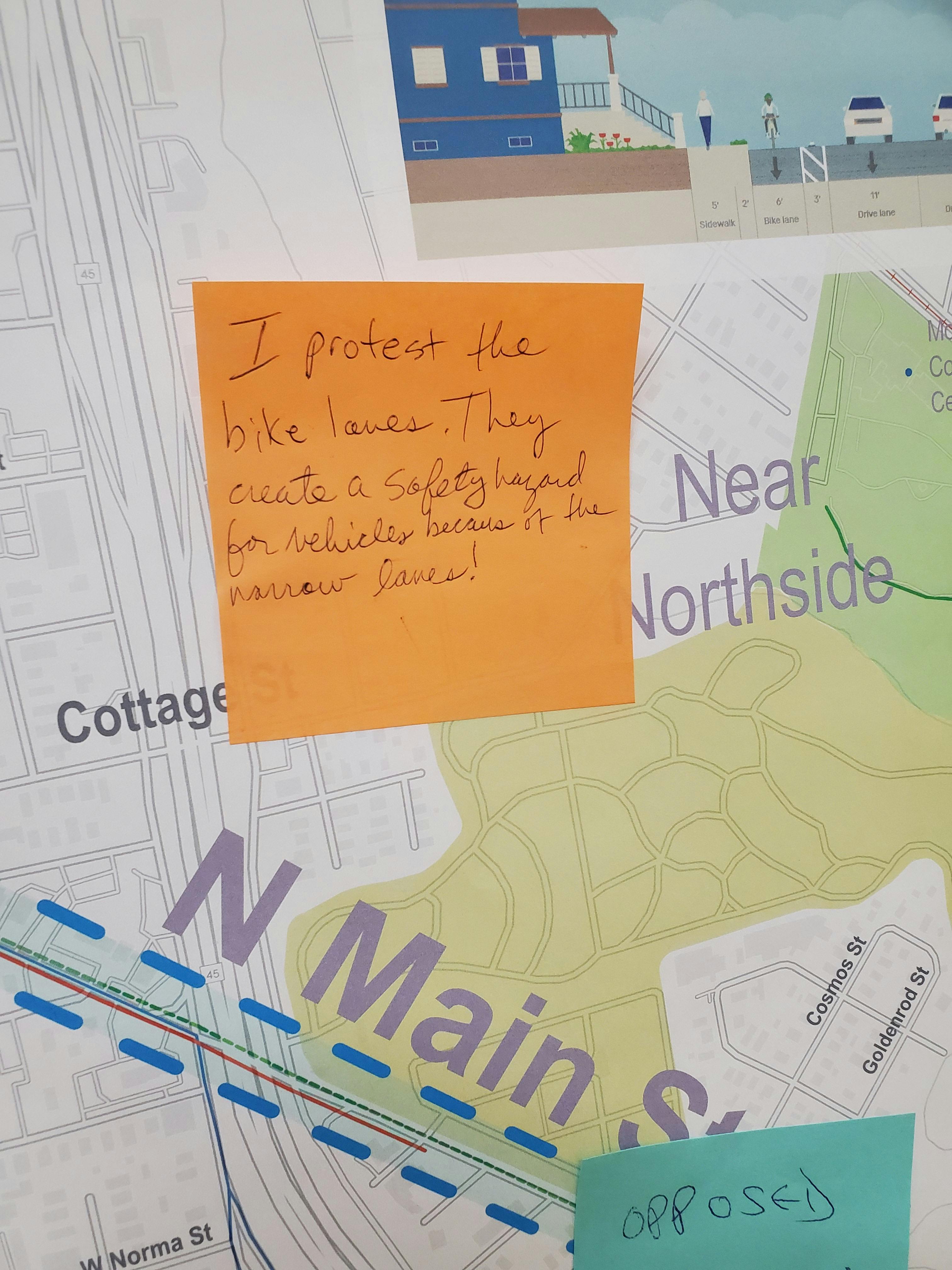 Comment on Proposed Bikeway and Safety Improvements Posterboard 1