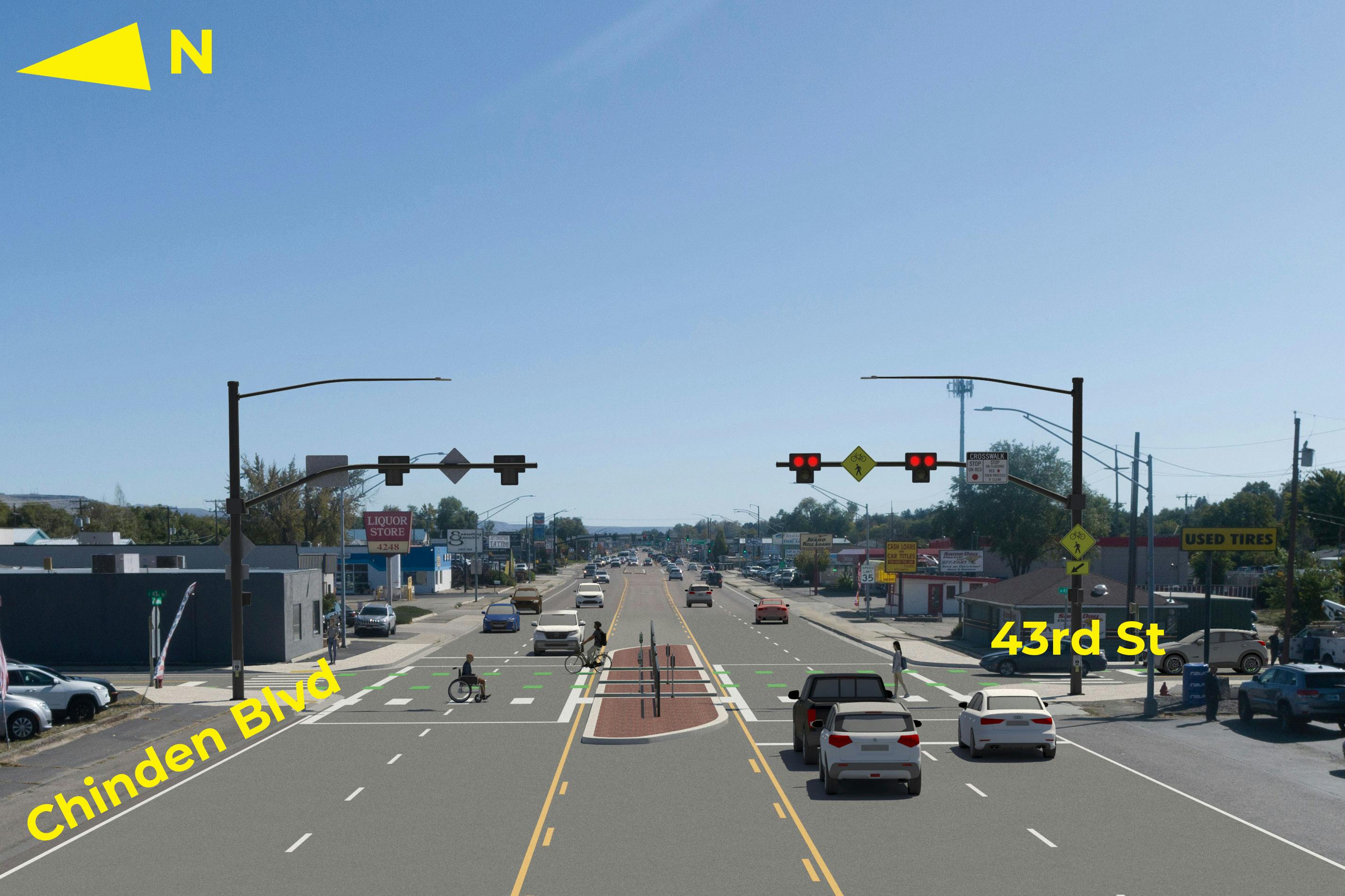 After Crossing Implementation (Chinden Boulevard and 43rd Street)