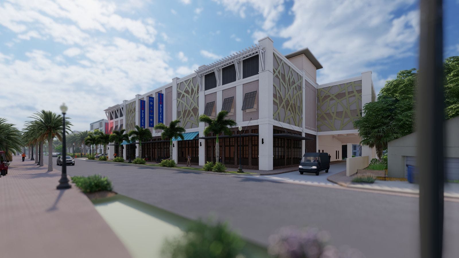 Rendering of parking garage