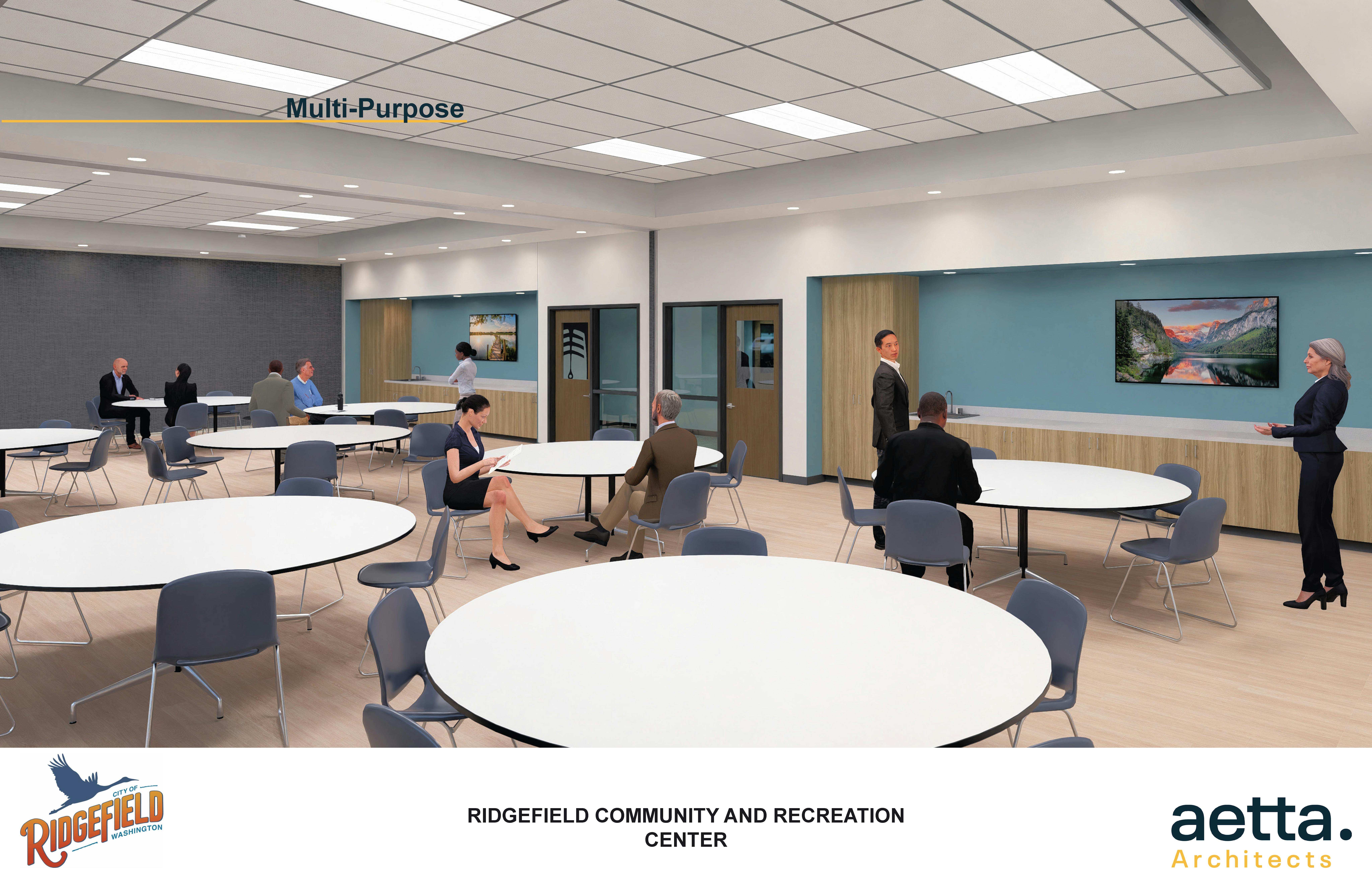 Multi-Purpose Rooms Design Rendering