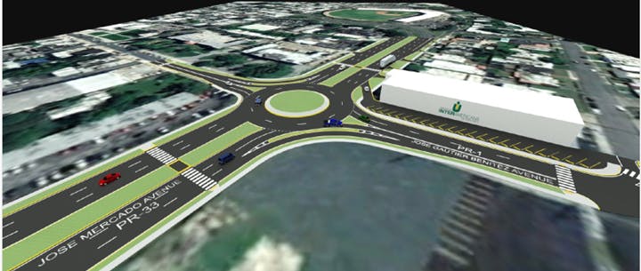 Rotonda en la Ave. Gautier Benítez (PR-1) Int. Ave. José Mercado (PR-33)