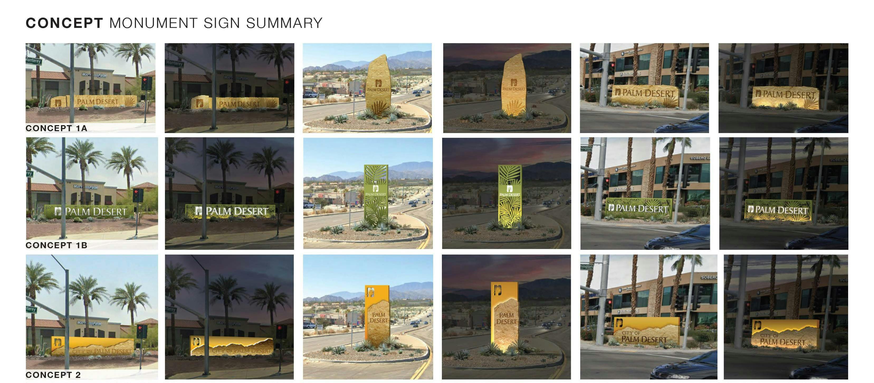 Monument Signs - Day and Night Rendering