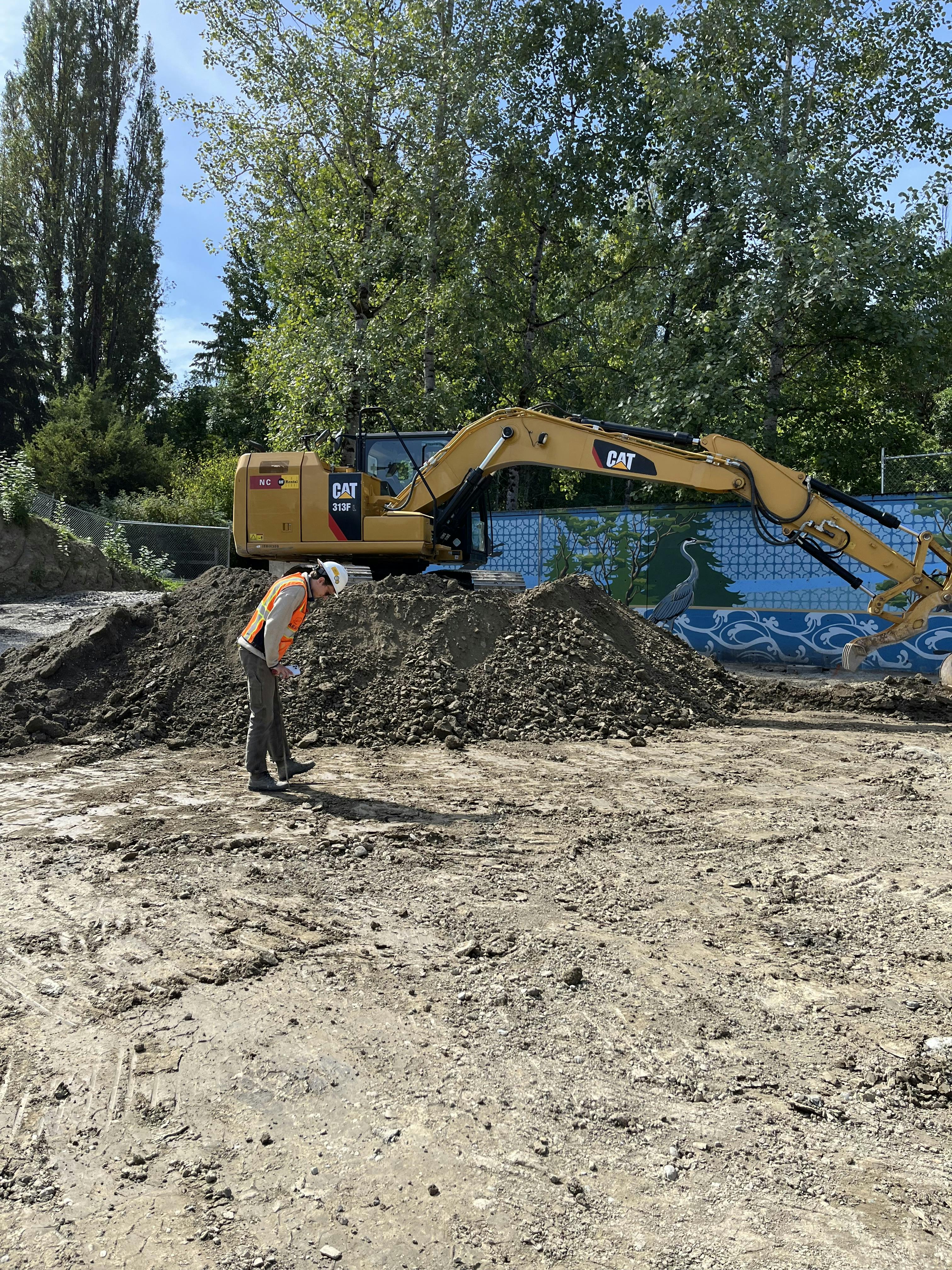 Testing subgrade after excavation