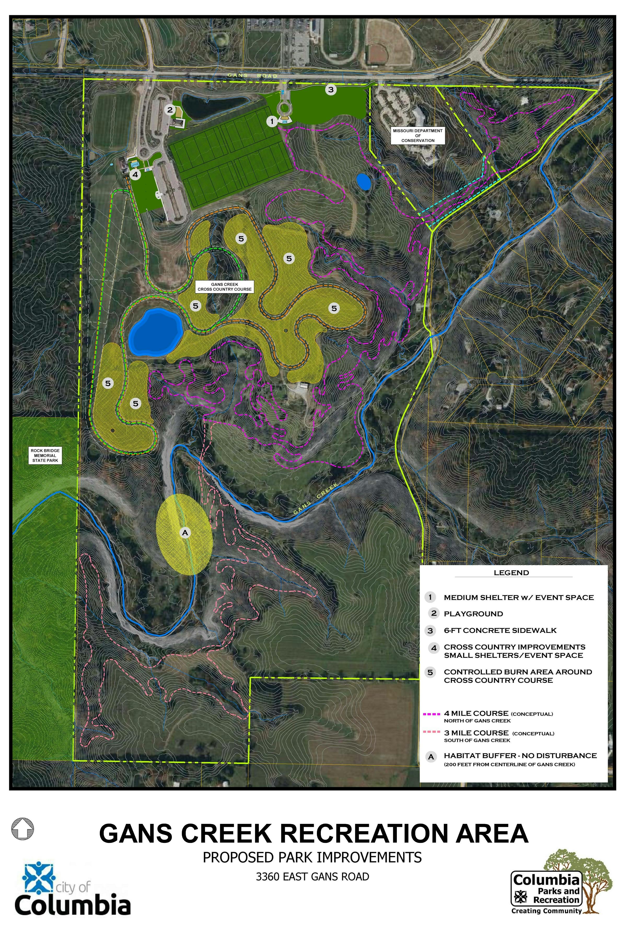 Gans Creek Recreation Area proposed improvements overview