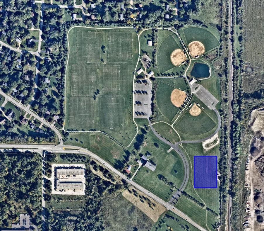 Aerial of Barlow Farm Park Location