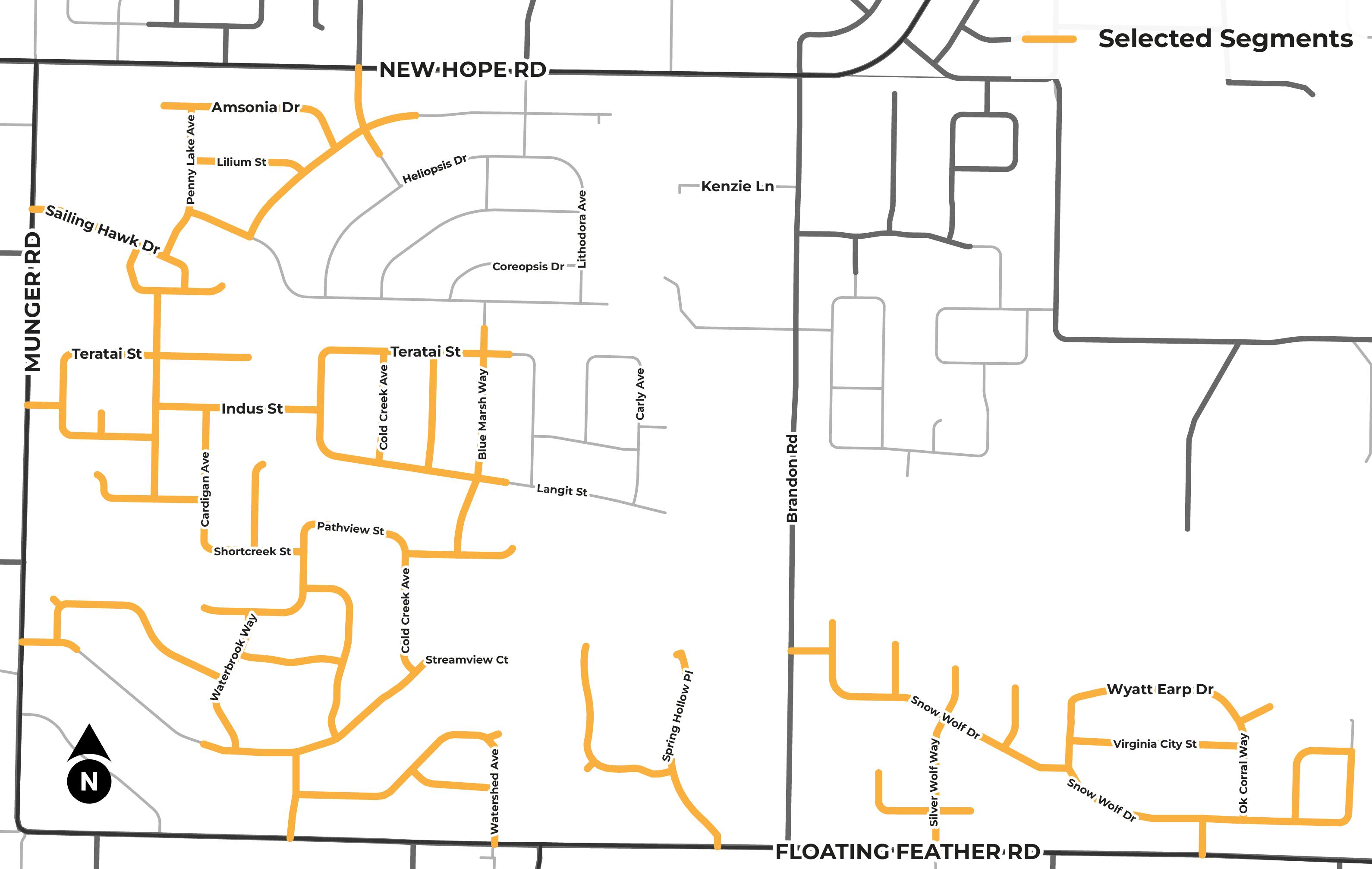 2026 Maintenance Slurry Seal Area Map