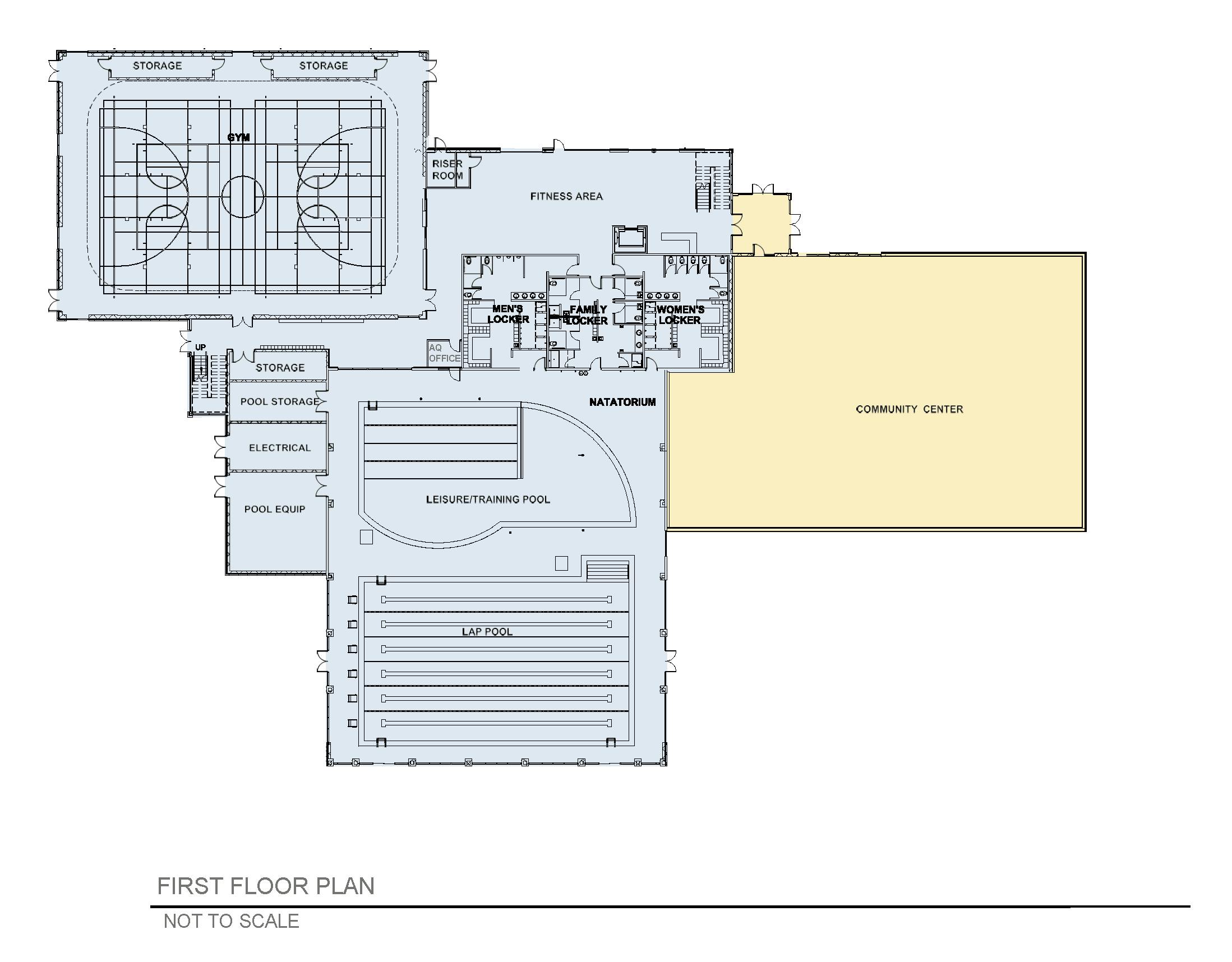 Ridgefield Recreation and Community Center, First Floor Plan