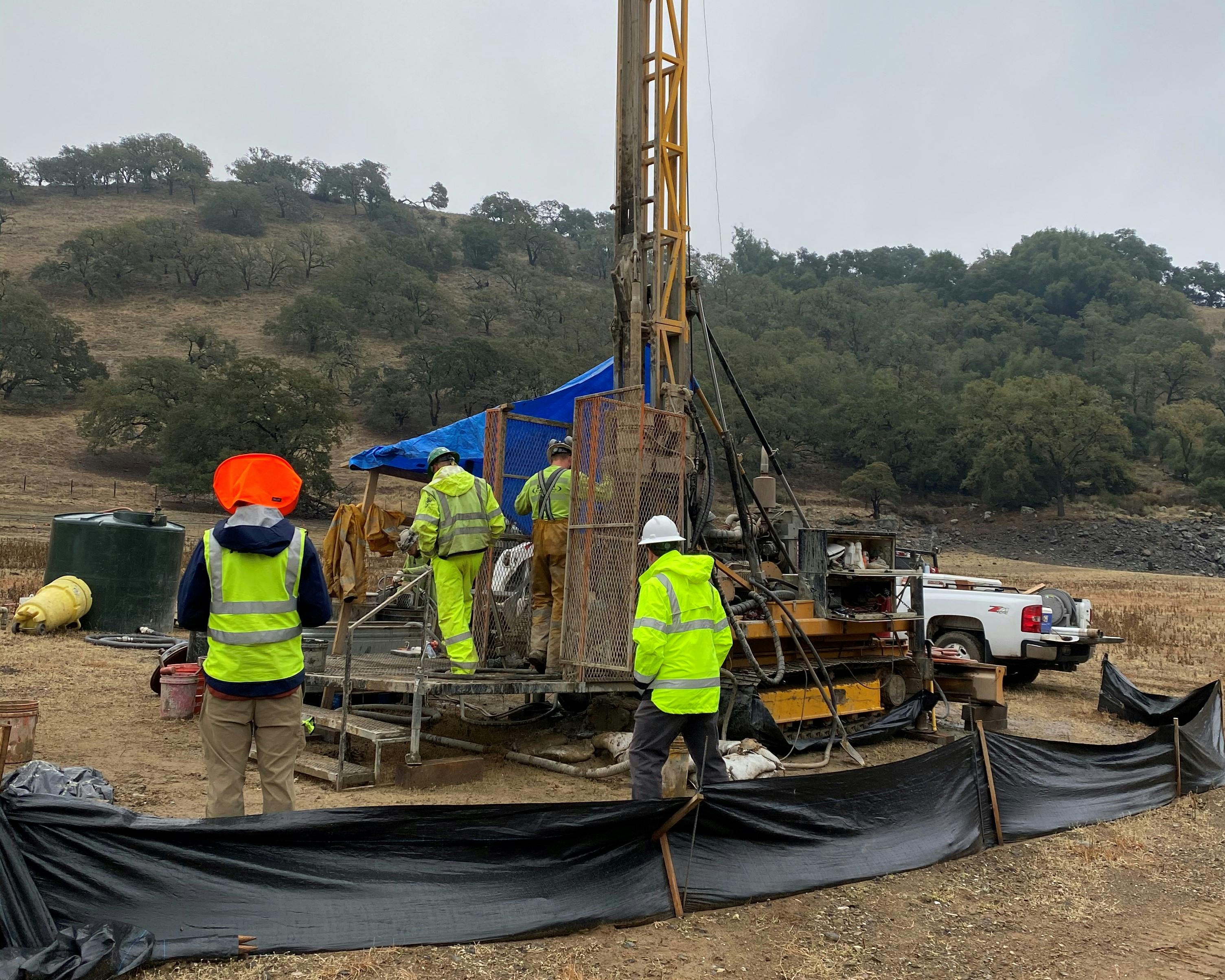Valley Water drilled boreholes as deep as 340 feet into the ground to gather information about the soil and rock characteristics at the site of the Pacheco Reservoir Expansion Project..
