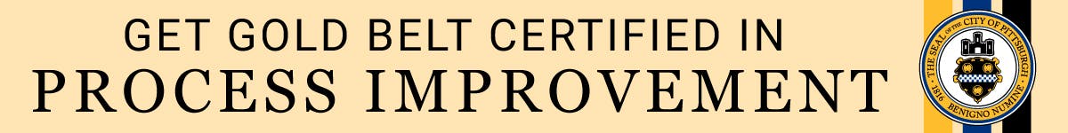 Get Gold Belt Certified in Process Improvement