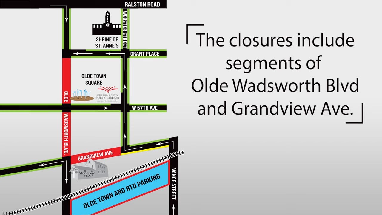 Map of semi-permanent street closures in Olde Town