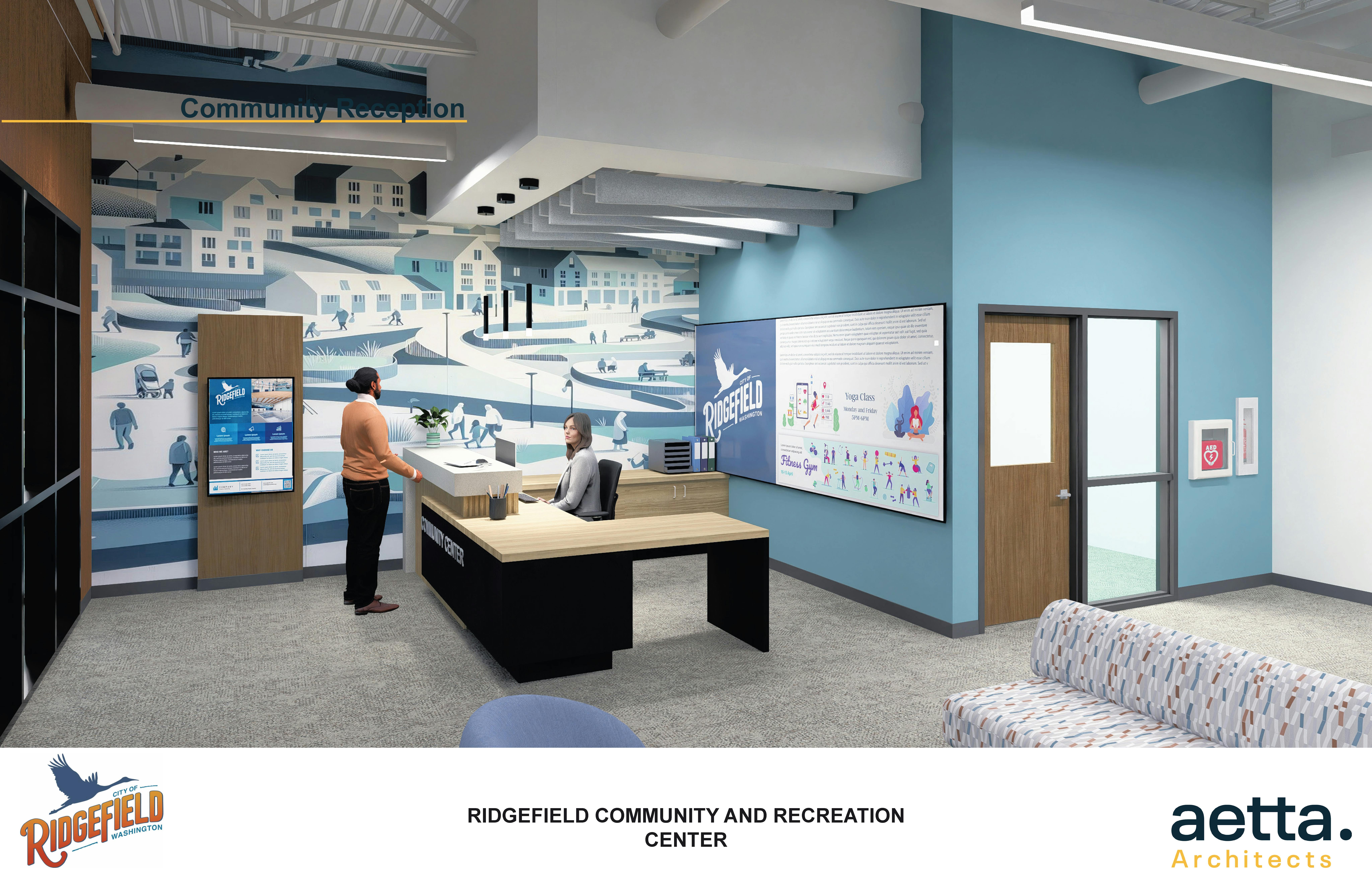 Community Center Reception Design Rendering